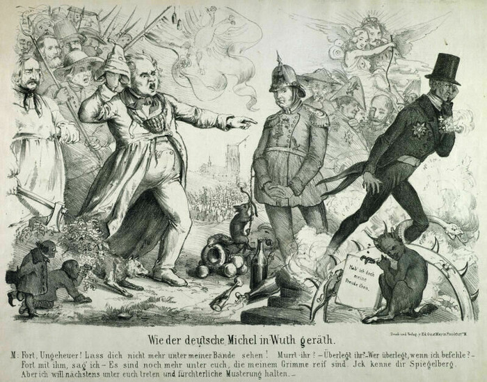 Karikatur zum deutschen Michel
© BArch, ZSg 6-0543 / Gustav Süß