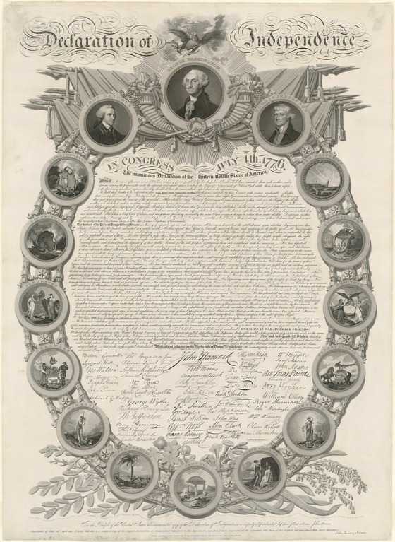 Declaration of Independence, James Barton Longacre, 1818 © National Portrait Gallery, Smithsonian Institution, Inv. Nr. NPG.80.129
